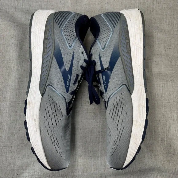 Brooks Beast 20 Shoes Grey Navy Blue Mesh Running Sneakers Men's Size 14 - Picture 11 of 11